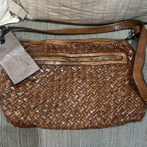 Leather cross body purse